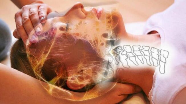 Degenerative changes in vertebral discs for cervical osteochondrosis